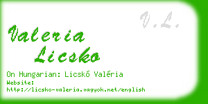valeria licsko business card